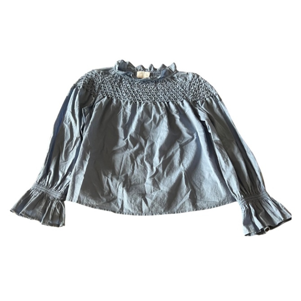 Merlette Women's Blue Ruffled Top